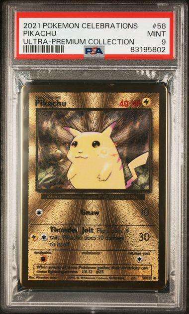 Pokemon Trading Cards Graded PSA 9 Pikachu #58