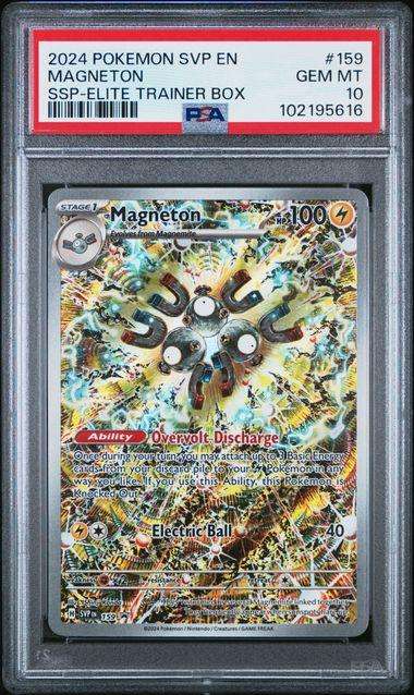 Pokemon Trading Cards Graded PSA 10 Magneton #159