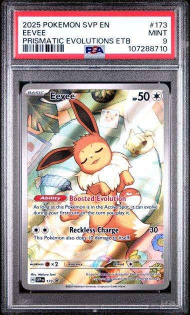 Pokemon Trading Cards Graded PSA 9 Eevee