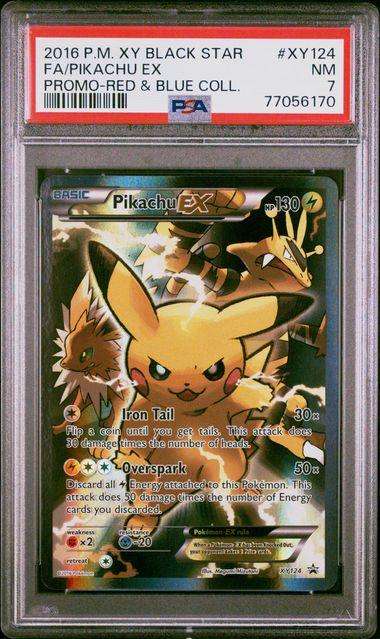 Pokemon Trading Cards Graded PSA 7 Pikachu ex