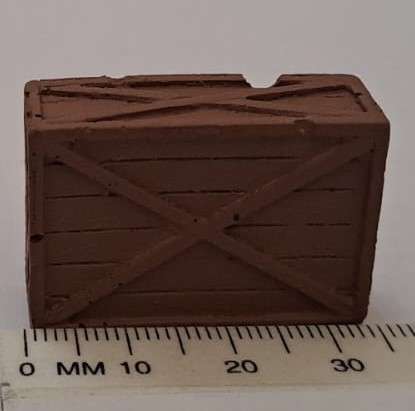 Model Trains HO - Freight Crates - Big Thin Crate x 1 - 34mm x 11mm x 23mm