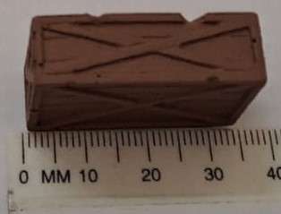 Model Trains HO - Freight Crates - Big Thin Crate x 1 - 34mm x 11mm x 23mm