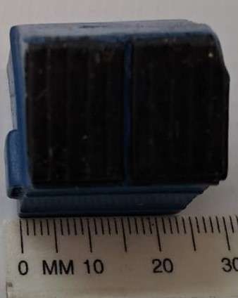 Model Trains HO - 1 x Scrap Bin Close (blue-square) - 24mm x 25mm x 30mm