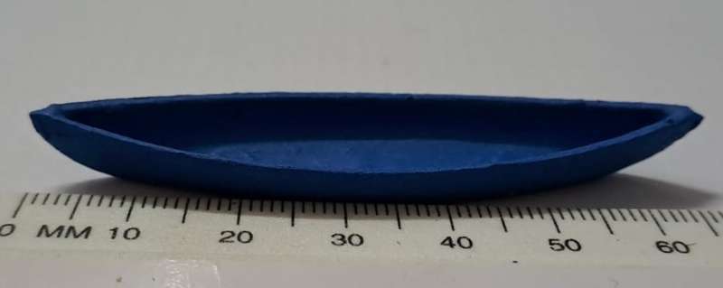 Model Trains HO 1 x River Canoe (Blue) - 68mm x 16mm x 7mm