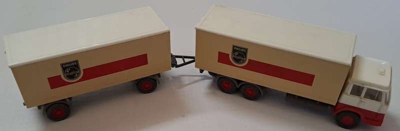 Model Trains/Cars HO 1 x Wiking Philips Truck & Trailer.