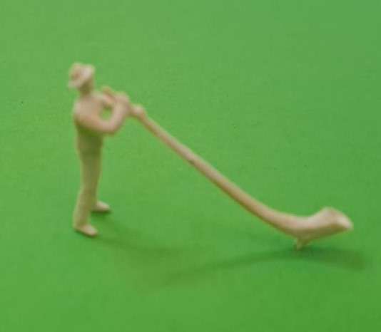 Model Trains H0-Scale 1 x Alphorn player Figure. (Not very common)