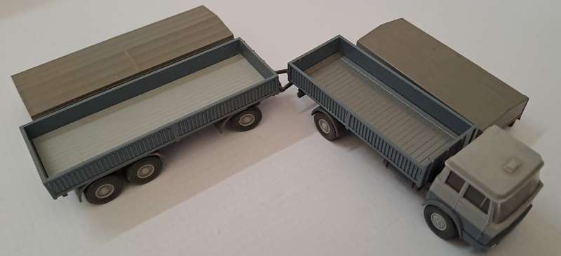 Model Trains/Cars HO 1 x Wiking Truck & Trailers.