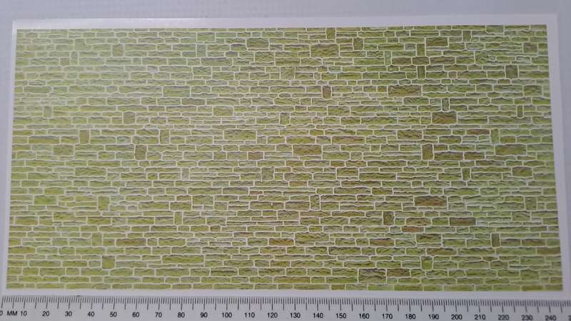 Model Trains 1:87 HO 1 x Printed gloss paper to stick on buildings. (247mm x 120mm)