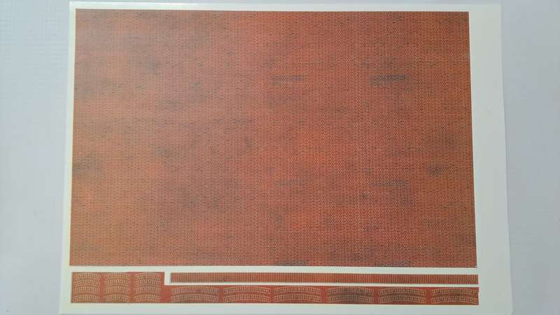 Model Trains 1:87 HO 1 x Printed gloss paper to stick on buildings. (268mm x 197mm)