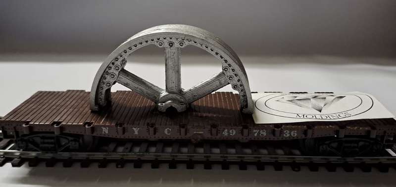 Model Trains HO-Scale - 1 x Big Half Wheel, back-to-back - 28mm radius x 17mm