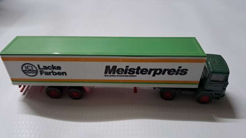 Model Trains 1:87 HO 1 x Wiking Mercedes-Benz truck & trailer Lacke Farben.