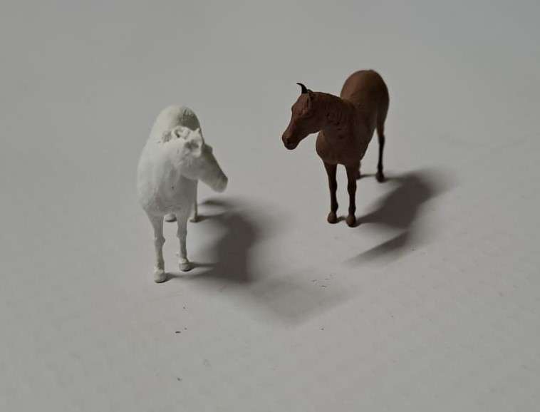 Model Trains 1:87 HO - Animals - Horses (x2)