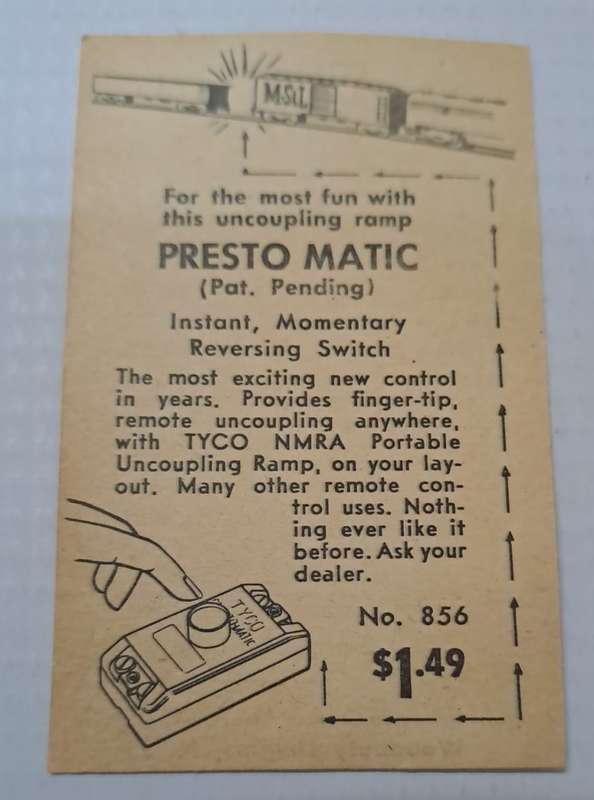Model Trains HO-Scale 1 x Tyco Mantua Uncoupling Ramp. (portable)