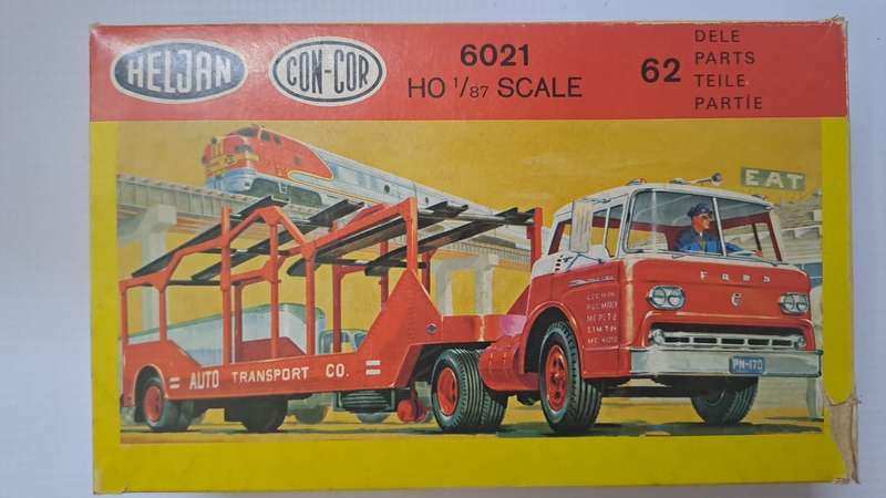 Model Trains/Trucks HO 1 x Heljan Kit Ford Auto Transport Truck. (Half Build)