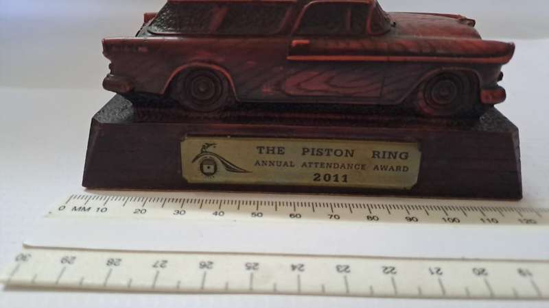 Car Trophy - The Piston ring Annual Attendance award 2011
