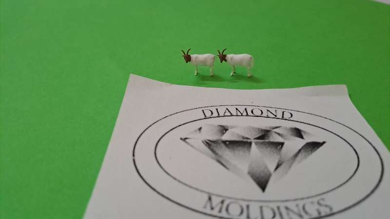 Model Trains 1/87 H0 - Animals - Goats (x2) Boerbokke