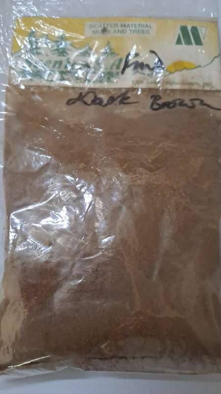 Model Trains HO 1 x Scatter Material - Very Fine - Dark Brown.