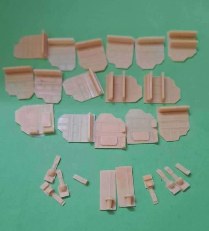 Model Trains 1:87 HO 1 x Interior detail kit to fit both C27 & C16 Coaches. SAR Wooden Bodies
