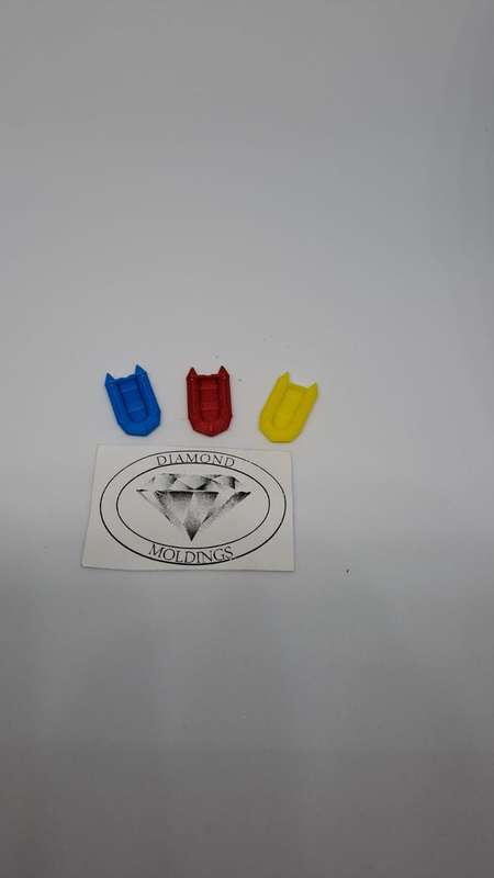 Model Trains N - Scale - Boat Rubber Dinghy (Yellow) - 22mm x 12mm x 3mm