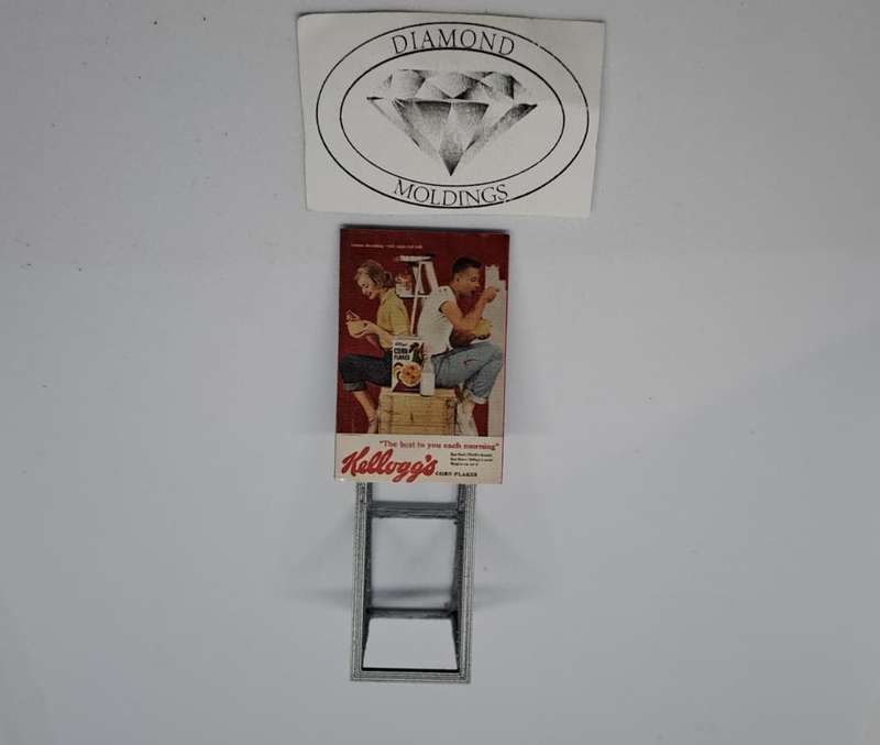 Model Trains HO 1 x Billboard 1960 + Kellogg's - 30mm x 41mm x 82mm