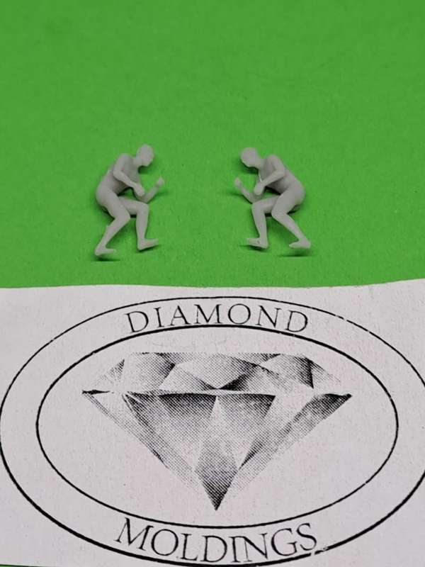 Model Trains 1/87 H0 - People - Figures Mountain Climbers (x2) Unpainted