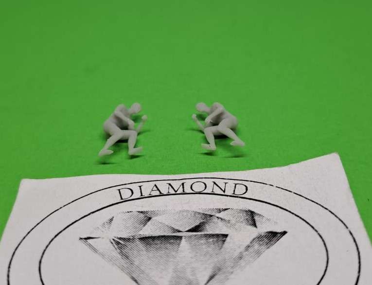 Model Trains 1/87 H0 - People - Figures Mountain Climbers (x2) Unpainted