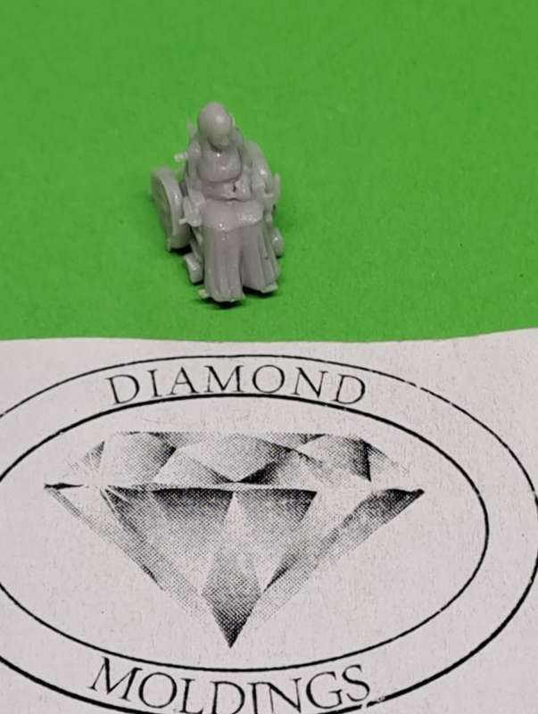 Model Trains 1/87 H0 - People - Figures Lady in Wheelchair (x1) Unpainted