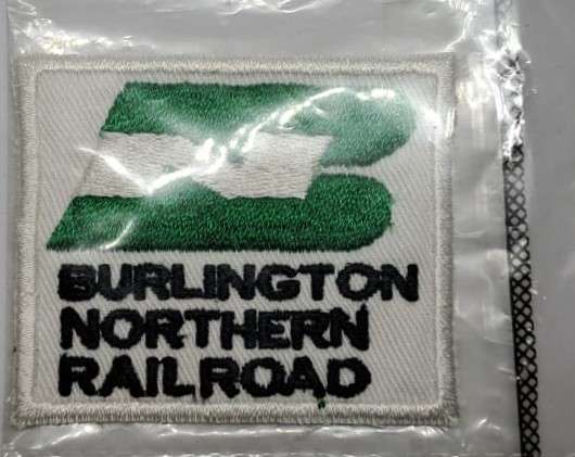 Model Trains 1 x Embroidered Clothes Patch - Burlington Northern Railroad. 58 x 48mm