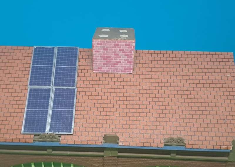 Model Trains 1:87 HO - Solar Panels Blue (x4) - 25mm x 13mm x 1mm