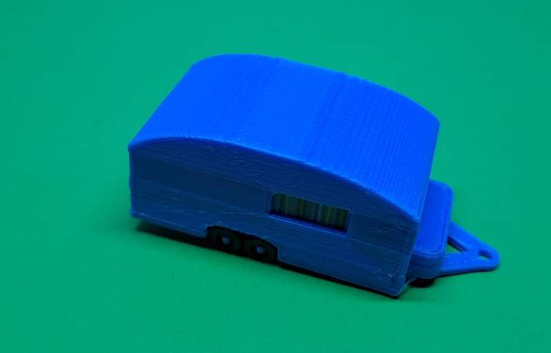 Model Trains HO 1 x Caravan Double Axis (Blue) - 52mm x 22mm x 23mm