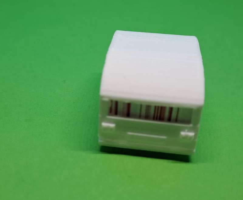 Model Trains HO 1 x Caravan Double Axis (White) - 52mm x 22mm x 23mm
