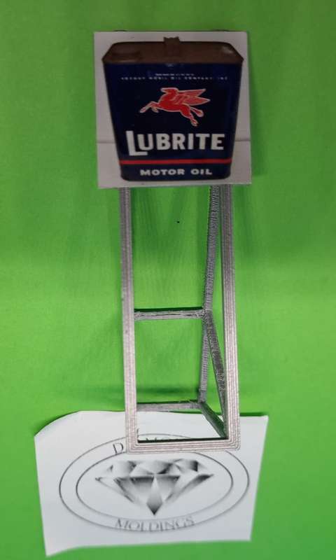 Model Trains HO 1 x Billboard 1900 + Mobil Lubrite Motor Oil - 30mm x 41mm x 82mm