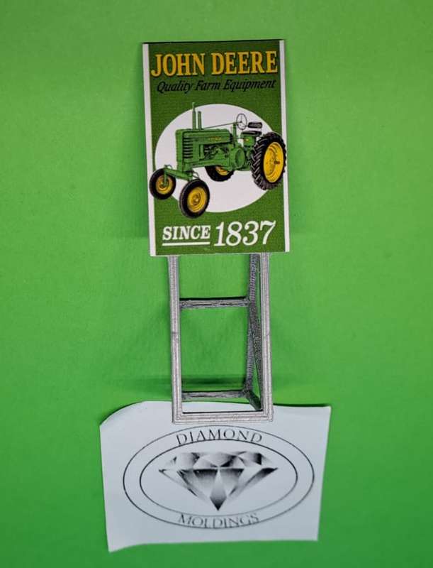 Model Trains HO 1 x Billboard 1960 + John Deere Since 1837 - 30mm x 41mm x 82mm