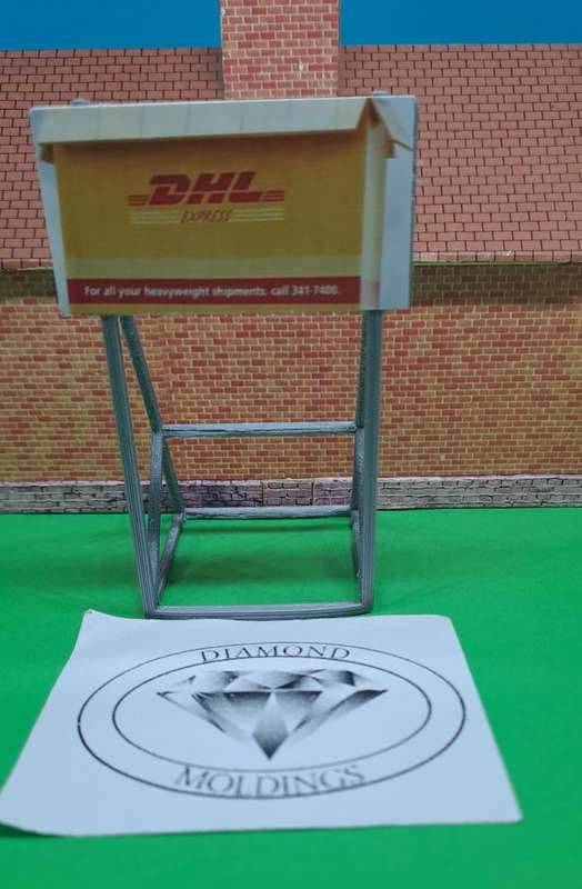 Model Trains HO 1 x Billboard 1980 + DHL Express - 50mm x 41mm x 82mm