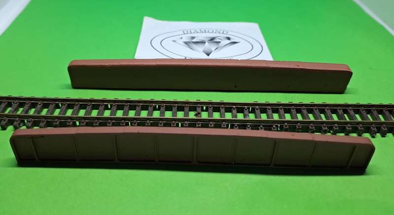 Model Trains N Scale - Plated Bridge Panels (x2) - 113mm x 3mm x 12mm
