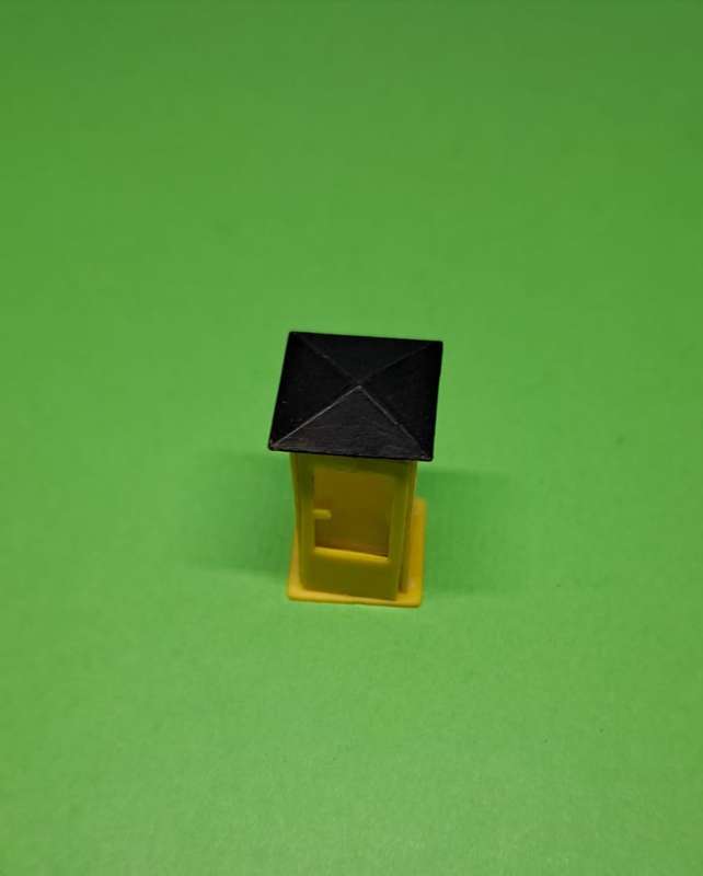 Model Trains HO 1 x Telephone Booth (square, yellow)