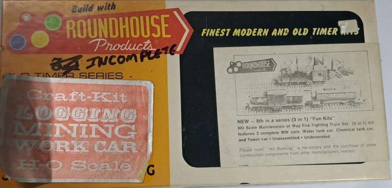 Model Trains HO 2 x Rondhouse - Box Cars (Sold as is -Incomplete (Sold as is - Incomplete?) See pics