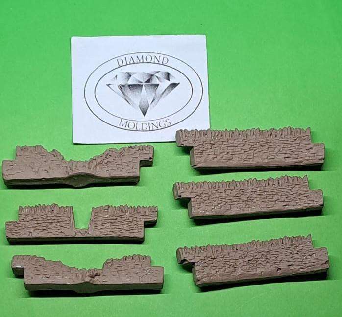 Model Trains HO - 1 x Hedges Set 2 Curved & Various (x6) - Various