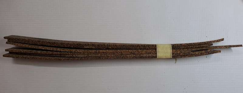 Model Trains N-Scale - 1 x Cork 6 x lengths +- 1820mm x 16mm
