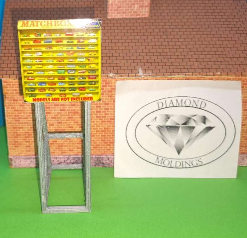 Model Trains HO 1 x Billboard 1970 + Matchbox - 30mm x 41mm x 82mm