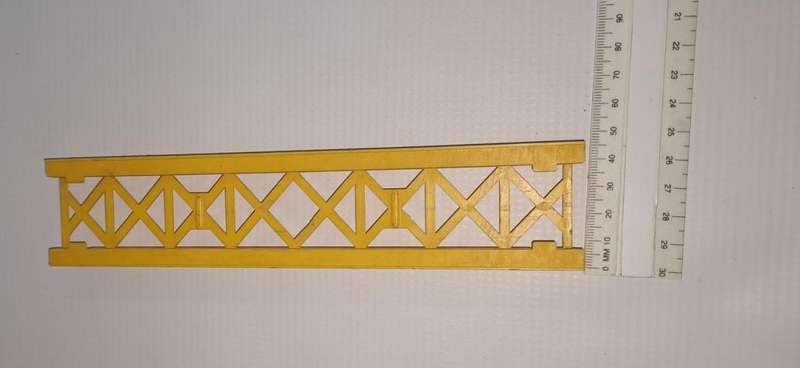 Model Trains HO 1 x Straight flat bridge. (Plastic, see Pic's)