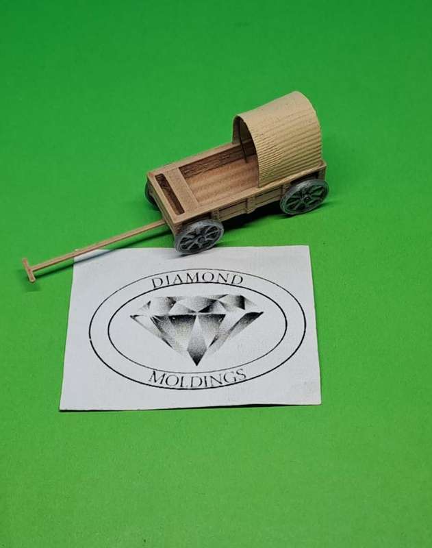 Model Trains HO 1 x Wagon - Ox Wagon (smaller) - 83mm x 22mm x 32mm