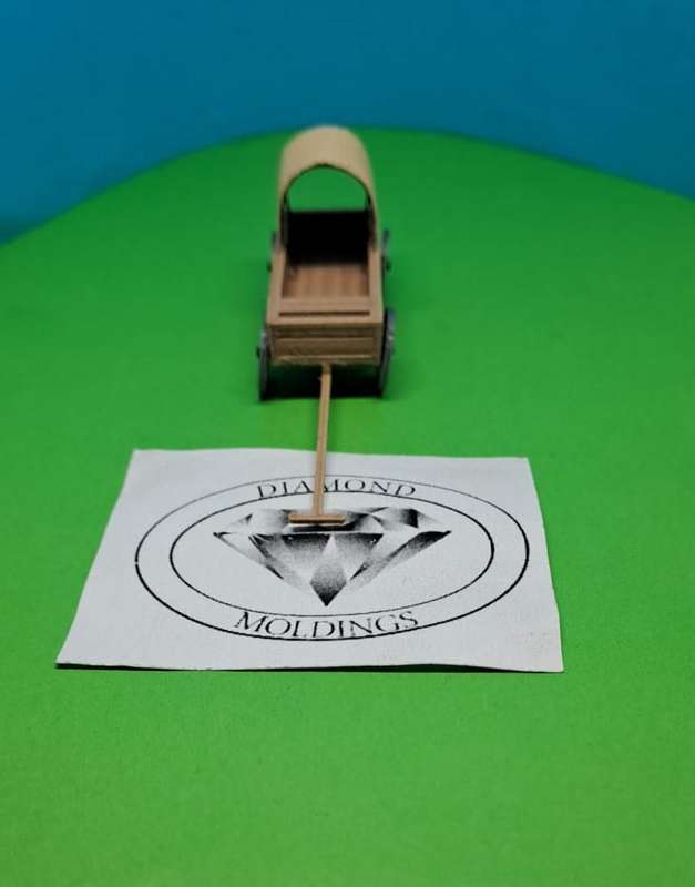 Model Trains HO 1 x Wagon - Ox Wagon (smaller) - 83mm x 22mm x 32mm