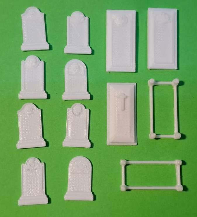 Model Trains 1:87 HO - Funeral set 2 (x13 pieces)