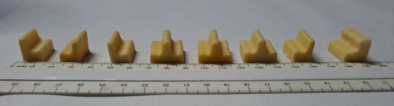 Model Trains HO 1 x Set of Seats that you can build your train interior (x8) (Unpainted)
