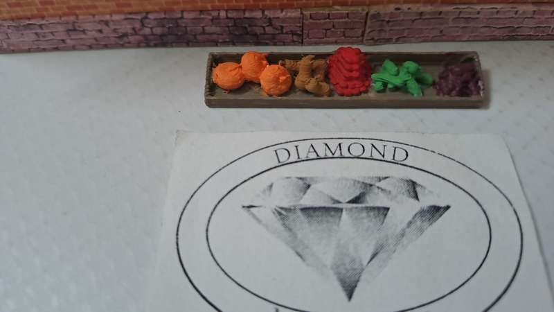 Model Trains HO Fruit Stand 2 (x1) - 45mm x 9mm x 6mm