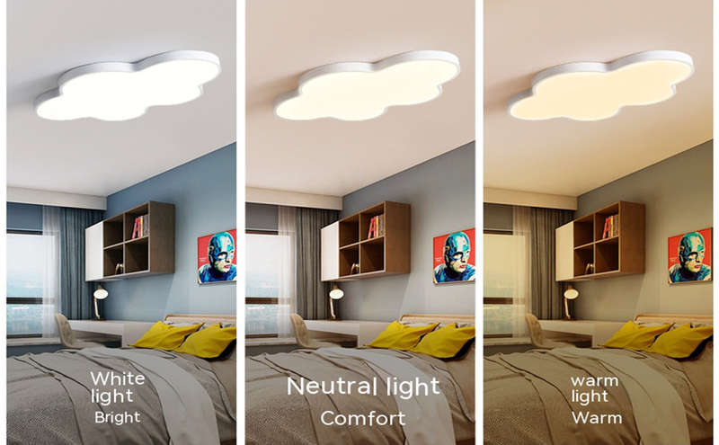 Cloud Shape LED Ceiling Light 60W(3 light color temperature) - Blue