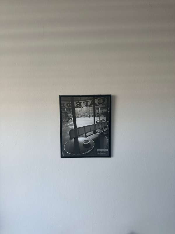 Framed Jeanloup Sieff B&W Print, Cafe de Flore Paris, 1976 - Finished Size 25cm x 31cm