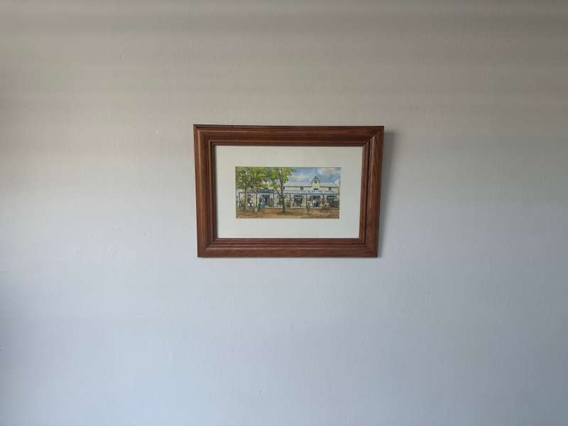 Framed Valerie Petts Print, Oom Samie se Winkel, Stellenbosch - Finished Size 36.5cm x 26cm