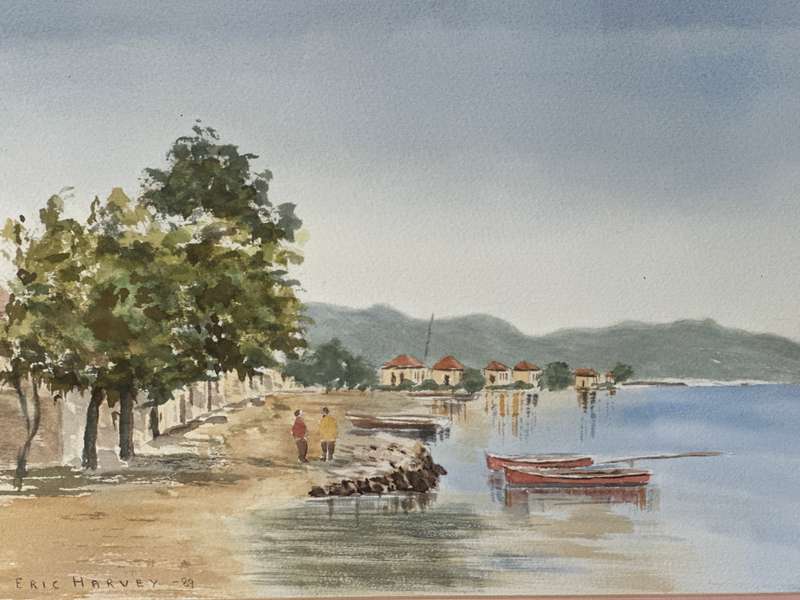 Framed Eric Harvey Print, Coastal 89 - Finished Size 47cm x 38cm